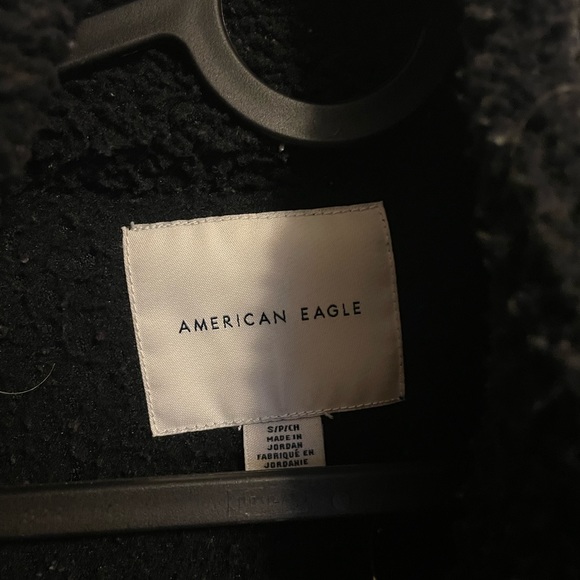 Size small, black teddy bear quarter zip from American eagle - Picture 2 of 3